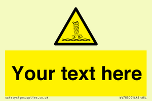 Custom warning artificial waterfall